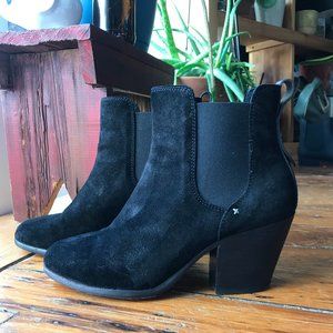 Black Suede Rag & Bone Devon Chelsea Ankle Boot 7